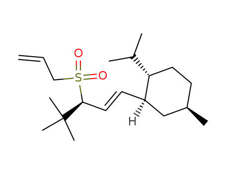 Molecular Structure of 920750-07-8 (Cyclohexane,
2-[(1E,3S)-4,4-dimethyl-3-(2-propen-1-ylsulfonyl)-1-penten-1-yl]-4-meth
yl-1-(1-methylethyl)-, (1S,2S,4R)-)