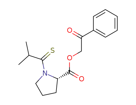 2-oxo-2-phenylethyl N-(2-methyl-1-thioxopropyl)-L-prolinate