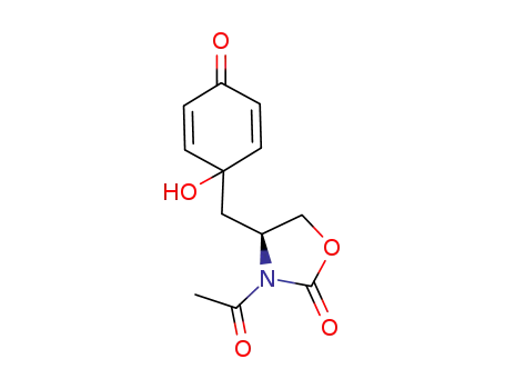 (S)-3-acetyl-4-((1-hydroxy-4-oxocyclohexa-2,5-dienyl)methyl)oxazolidin-2-one