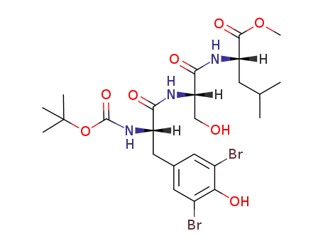 Molecular Structure of 768360-55-0 (Boc-(3,5-dibromo-Tyr)-Ser-Leu-OMe)
