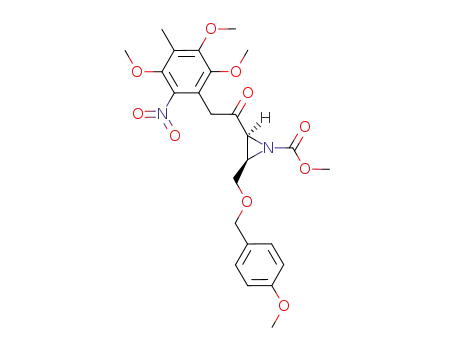 (2R,3S)-2-(4-Methoxy-benzyloxymethyl)-3-[2-(2,3,5-trimethoxy-4-methyl-6-nitro-phenyl)-acetyl]-aziridine-1-carboxylic acid methyl ester