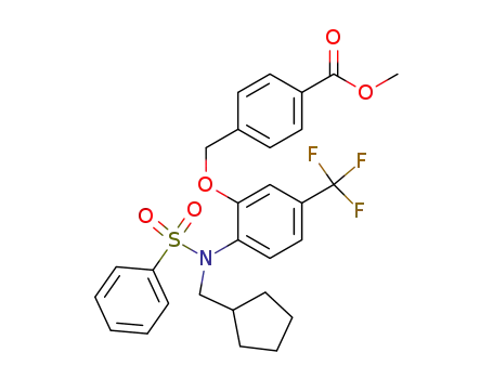 methyl 4-{[2-[(cyclopentylmethyl)(phenylsulfonyl)amino]-5-(trifluoromethyl)phenoxy]methyl}benzoate