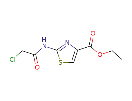 Molecular Structure of 19745-93-8 (4-Thiazolecarboxylic acid, 2-[(chloroacetyl)amino]-, ethyl ester)