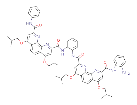 1,10-Phenanthroline-2,9-dicarboxamide,
N-[2-[[[9-[[(2-aminophenyl)amino]carbonyl]-4,7-bis(2-methylpropoxy)-1,
10-phenanthrolin-2-yl]carbonyl]amino]phenyl]-4,7-bis(2-methylpropoxy)-
N'-phenyl-