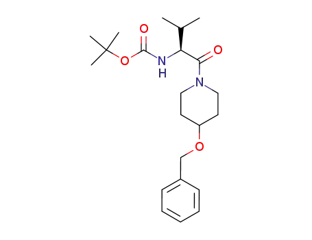 Carbamic acid,
[(1S)-2-methyl-1-[[4-(phenylmethoxy)-1-piperidinyl]carbonyl]propyl]-,
1,1-dimethylethyl ester