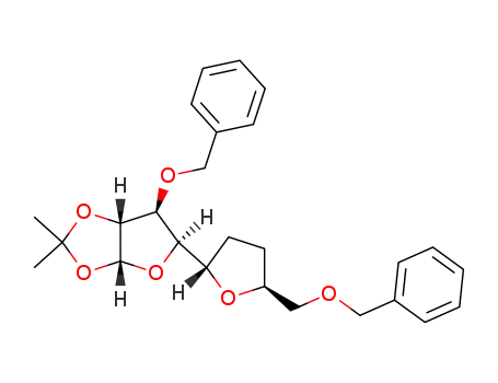 (3aR,5R,6S,6aR)-6-Benzyloxy-5-((2S,5S)-5-benzyloxymethyl-tetrahydro-furan-2-yl)-2,2-dimethyl-tetrahydro-furo[2,3-d][1,3]dioxole