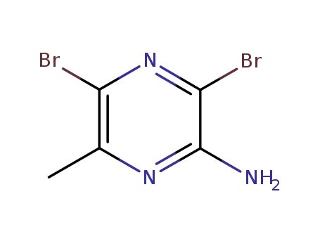 Molecular Structure of 74290-66-7 (2-AMINO-3,5-DIBROMO-6-METHYLPYRAZINE)