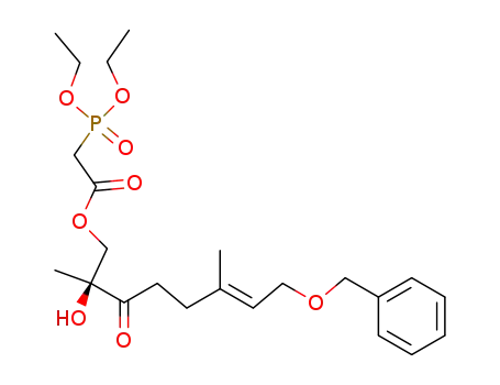 (-)-(2S,6E)-(diethoxyphosphoryl)acetic acid 8-benzyloxy-2-hydroxy-2,6-dimethyl-3-oxo-oct-6-enyl ester