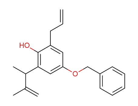 2-allyl-4-benzyloxy-6-(1,2-dimethyl-allyl)-phenol