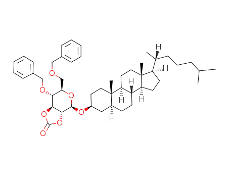 3β-cholestanyl 4,6-di-O-benzyl-2,3-O-carbonyl-β-D-glucopyranoside