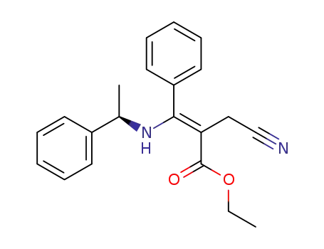 (R)-(Z)-ethyl 3-(1-phenylethylamino)-2-(cyanomethyl)-3-phenylacrilate