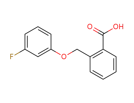 Molecular Structure of 114312-47-9 (2-[(3-Fluorophenoxy)methyl]benzoic acid)