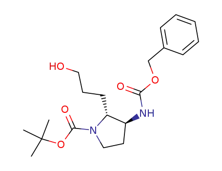 1-Pyrrolidinecarboxylic acid,
2-(3-hydroxypropyl)-3-[[(phenylmethoxy)carbonyl]amino]-,
1,1-dimethylethyl ester, (2R,3S)-