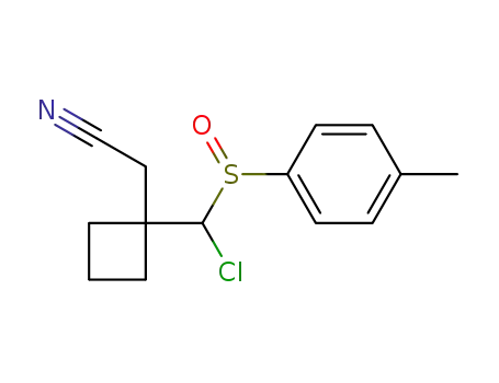 Molecular Structure of 854139-16-5 ({1-[chloro(p-tolylsulfinyl)methyl]cyclobutyl}acetonitrile)
