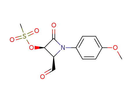 Methanesulfonic acid (2R,3R)-2-formyl-1-(4-methoxy-phenyl)-4-oxo-azetidin-3-yl ester