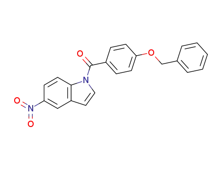 Molecular Structure of 874751-98-1 (1H-Indole, 5-nitro-1-[4-(phenylmethoxy)benzoyl]-)