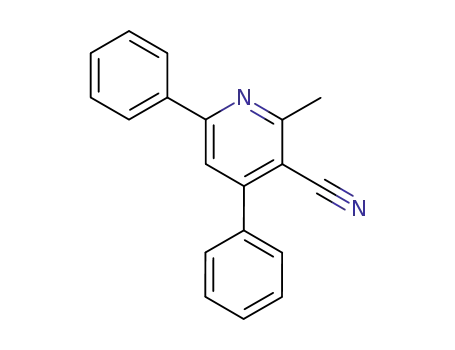 Molecular Structure of 94211-96-8 (2-Methyl-4,6-diphenylnicotinonitrile)