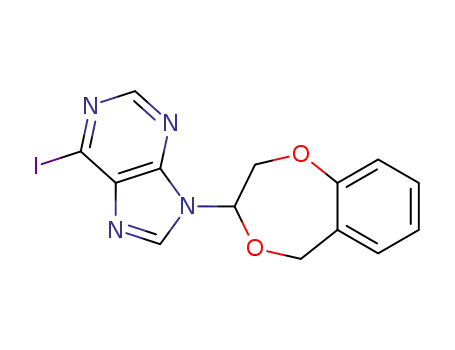 Molecular Structure of 918304-35-5 (9H-Purine, 9-(2,3-dihydro-5H-1,4-benzodioxepin-3-yl)-6-iodo-)