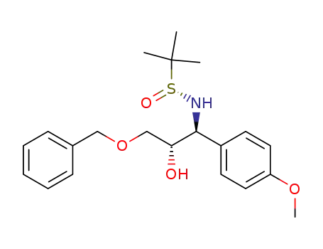 2-Methyl-propane-2-sulfinic acid [(1S,2S)-3-benzyloxy-2-hydroxy-1-(4-methoxy-phenyl)-propyl]-amide