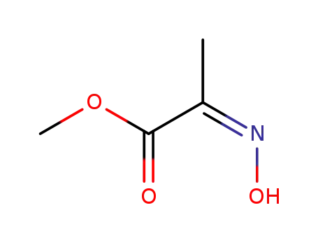 Molecular Structure of 146917-98-8 (Propanoic acid, 2-(hydroxyimino)-, methyl ester, (Z)- (9CI))