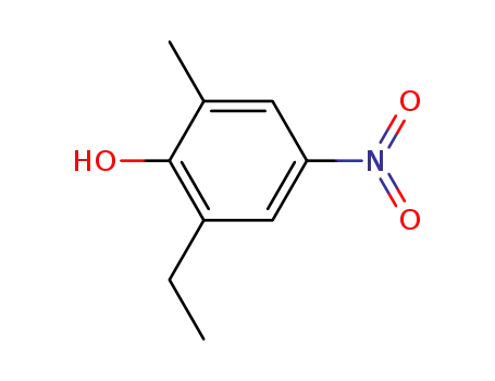 Molecular Structure of 32021-54-8 (Phenol, 2-ethyl-6-methyl-4-nitro-)