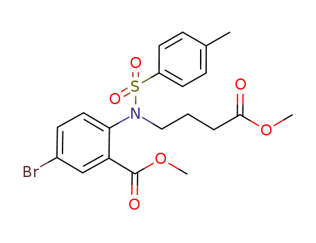 Molecular Structure of 943819-81-6 (methyl 5-bromo-2-{(4-methoxy-4-oxobutyl)[(4-methylphenyl)sulfonyl]amino}benzoate)