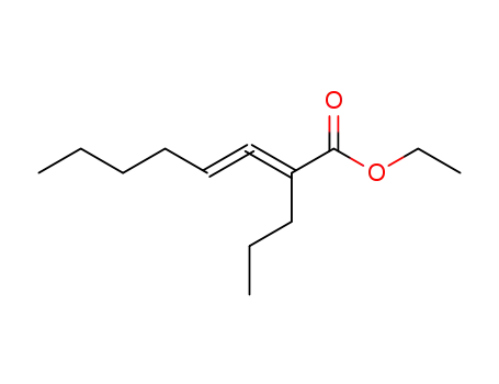 Molecular Structure of 5717-45-3 (2,3-Octadienoic acid, 2-propyl-, ethyl ester)
