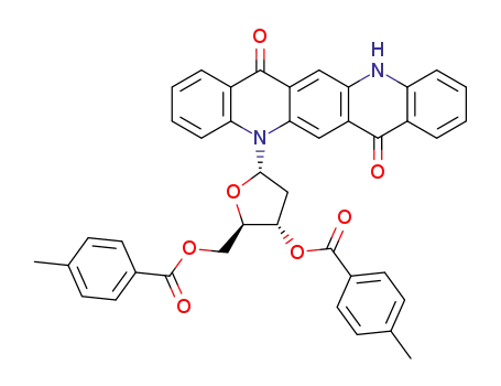 Molecular Structure of 667458-06-2 (quinacridone-1'-α-deoxyriboside-3',5'-di-O-(p-toluoyl) ester)