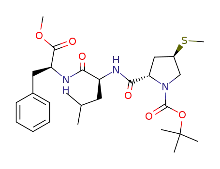 L-Phenylalanine,
(4R)-1-[(1,1-dimethylethoxy)carbonyl]-4-(methylthio)-L-prolyl-L-leucyl-,
methyl ester