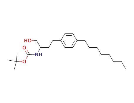 Carbamic acid, [1-(hydroxymethyl)-3-(4-octylphenyl)propyl]-,
1,1-dimethylethyl ester