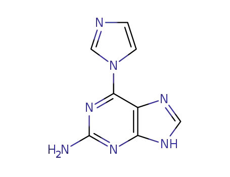 Molecular Structure of 891497-81-7 (1H-Purin-2-amine,6-(1H-imidazol-1-yl)-(9CI))