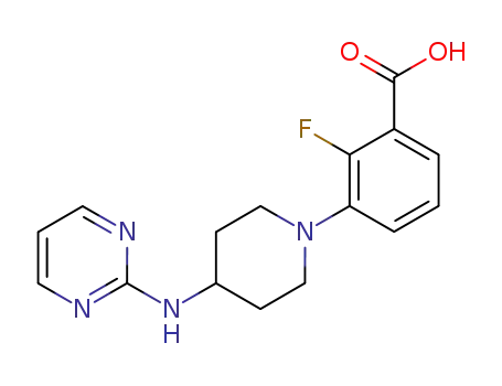 2-fluoro-3-{4-(pyrimidin-2-ylamino)piperidin-1-yl}benzoic acid