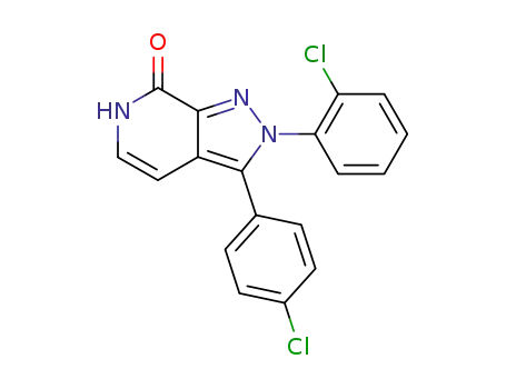 3-(4-chloro-phenyl)-2-(2-chloro-phenyl)-2,6-dihydro-pyrazolo[3,4-<i>c</i>]pyridin-7-one