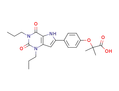 Propanoic acid,
2-methyl-2-[4-(2,3,4,5-tetrahydro-2,4-dioxo-1,3-dipropyl-1H-pyrrolo[3,2-
d]pyrimidin-6-yl)phenoxy]-