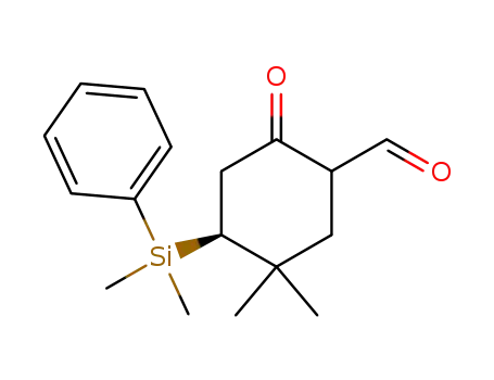 Cyclohexanecarboxaldehyde,
4-(dimethylphenylsilyl)-5,5-dimethyl-2-oxo-, (4S)-