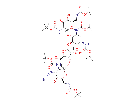 3'''-azido-1,3,2',6',2''',6'''-hexa-N-(tert-butoxycarbonyl)-3'''-deoxy-neomycin B