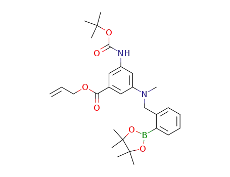 allyl 3-(tert-butoxycarbonylamino)-5-{methyl[2-(4,4,5,5-tetramethyl-1,3,2-dioxaborolan-2-yl)benzyl]amino}benzoate