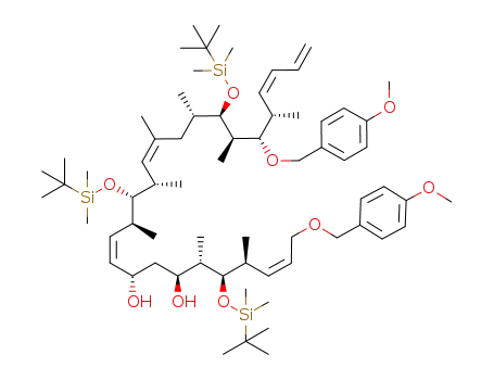 5,13,19-tris-(<i>tert</i>-butyl-dimethyl-silanyloxy)-1,21-bis-(4-methoxy-benzyloxy)-4,6,12,14,16,18,20,22-octamethyl-hexacosa-2,10,15,23,25-pentaene-7,9-diol
