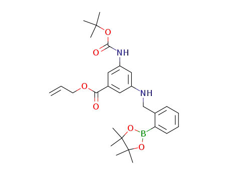 allyl 3-(tert-butoxycarbonylamino)-5-[2-(4,4,5,5-tetramethyl-1,3,2-dioxaborolan-2-yl)benzylamino]benzoate