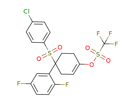 Molecular Structure of 471905-62-1 (4-[(4-chlorophenyl)sulfonyl]-4-(2,5-difluorophenyl)cyclohex-1-en-1-yl trifluoromethanesulfonate)