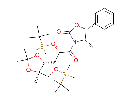 (4S,5R)-3-[(S)-2-(tert-butyldimethylsilyloxy)-3-{(4R,5R)-5-[(tert-butyldimethylsilyloxy)methyl]-2,2,5-trimethyl-1,3-dioxolan-4-yl}propanoyl]-4-methyl-5-phenyloxazolidin-2-one