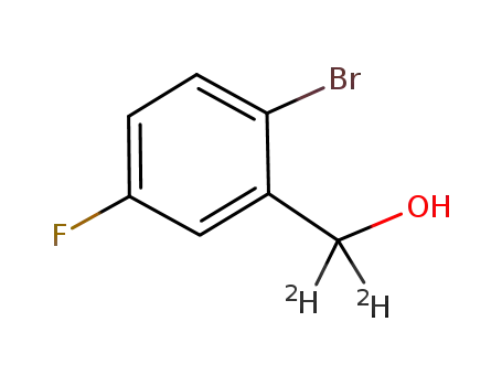 Molecular Structure of 942047-48-5 (2-bromo-5-fluoro[α,α-(2)H2]benzyl alcohol)