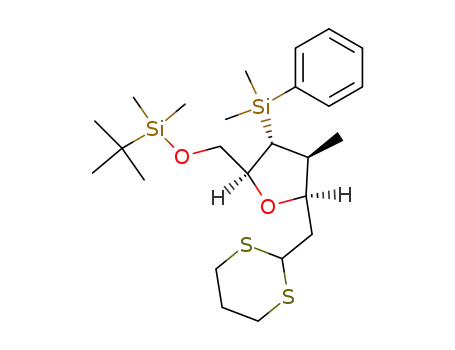 (2S,3R,4S,5R)-2-(tert-butyldimethylsilanyloxymethyl)-3-(dimethylphenylsilanyl)-5-[1,3]dithian-2-ylmethyl-4-methyltetrahydrofuran