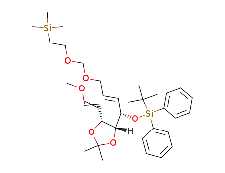 (4R,5R)-4-[(E)-(S)-1-(tert-Butyl-diphenyl-silanyloxy)-4-(2-trimethylsilanyl-ethoxymethoxy)-but-2-enyl]-5-((Z)-2-methoxy-vinyl)-2,2-dimethyl-[1,3]dioxolane