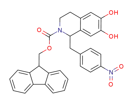 2(1H)-Isoquinolinecarboxylic acid,
3,4-dihydro-6,7-dihydroxy-1-[(4-nitrophenyl)methyl]-,
9H-fluoren-9-ylmethyl ester