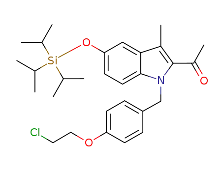 1-{1-[4-(2-chloro-ethoxy)-benzyl]-3-methyl-5-triisopropylsilanyloxy-1<i>H</i>-indol-2-yl}-ethanone