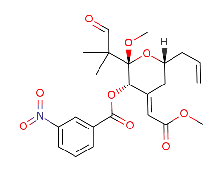 Acetic acid,
[(2S,3S,6R)-2-(1,1-dimethyl-2-oxoethyl)tetrahydro-2-methoxy-3-[(3-nitro
benzoyl)oxy]-6-(2-propenyl)-4H-pyran-4-ylidene]-, methyl ester, (2E)-