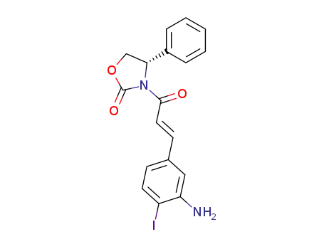 (S)-3-[3'-amino-4'-iodo-(E)-cinnamoyl]-4-phenyloxazolidin-2-one