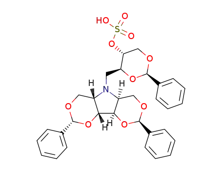 1,3:4,6-di-O-benzylidene-2,5-dideoxy-1,5-[[(2R,3R)-2,4-O-benzylidene-2,4-dihydroxy-3-(sulfooxy)butyl]iminonium]-L-iditol
