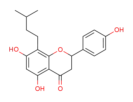 Molecular Structure of 936573-99-8 ((+/-)-8-(3-Methylbutyl)naringenin)